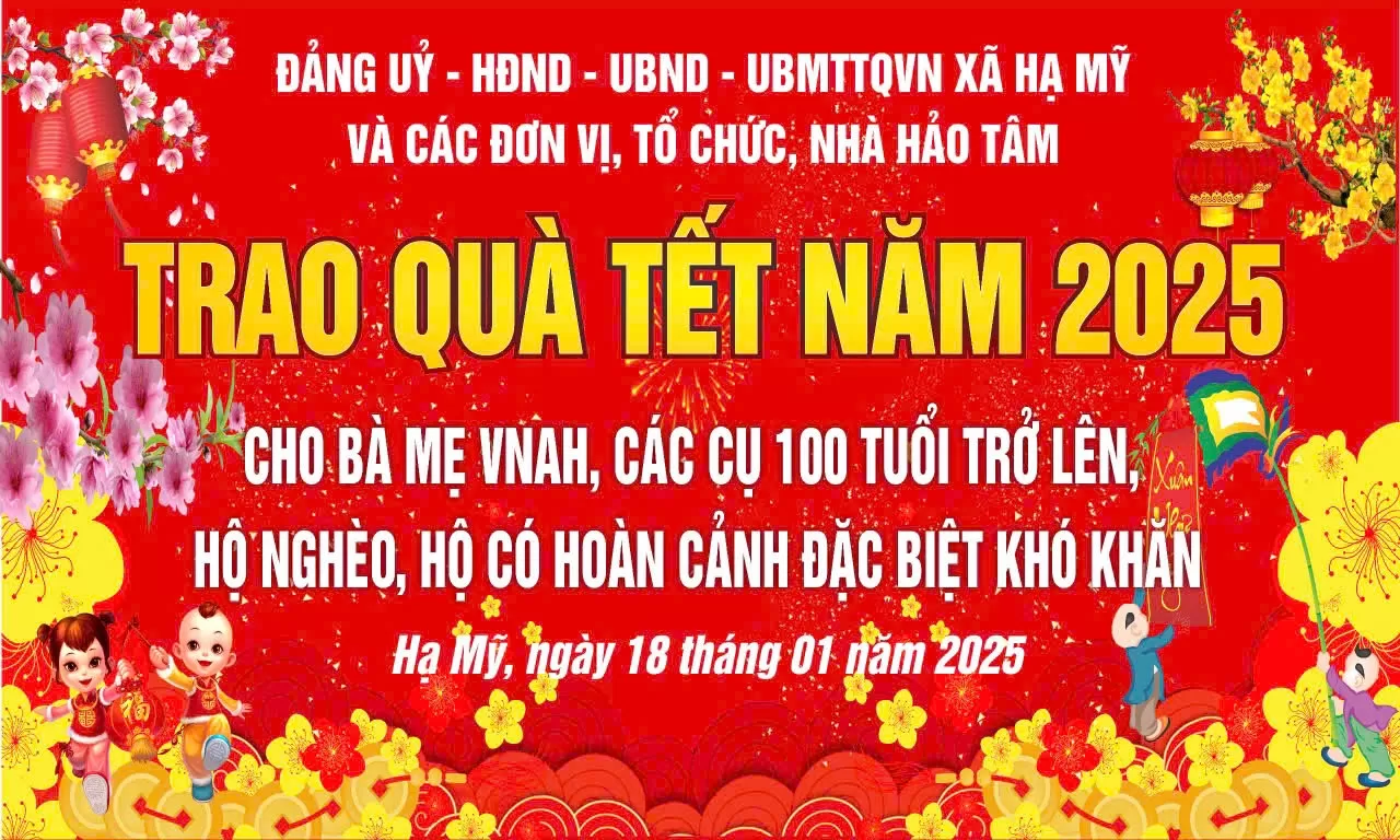 Kế hoạch trao quà Tết Ất Tỵ 2025 của Ủy ban Mặt trận Tổ quốc Việt Nam xã Hạ Mỹ