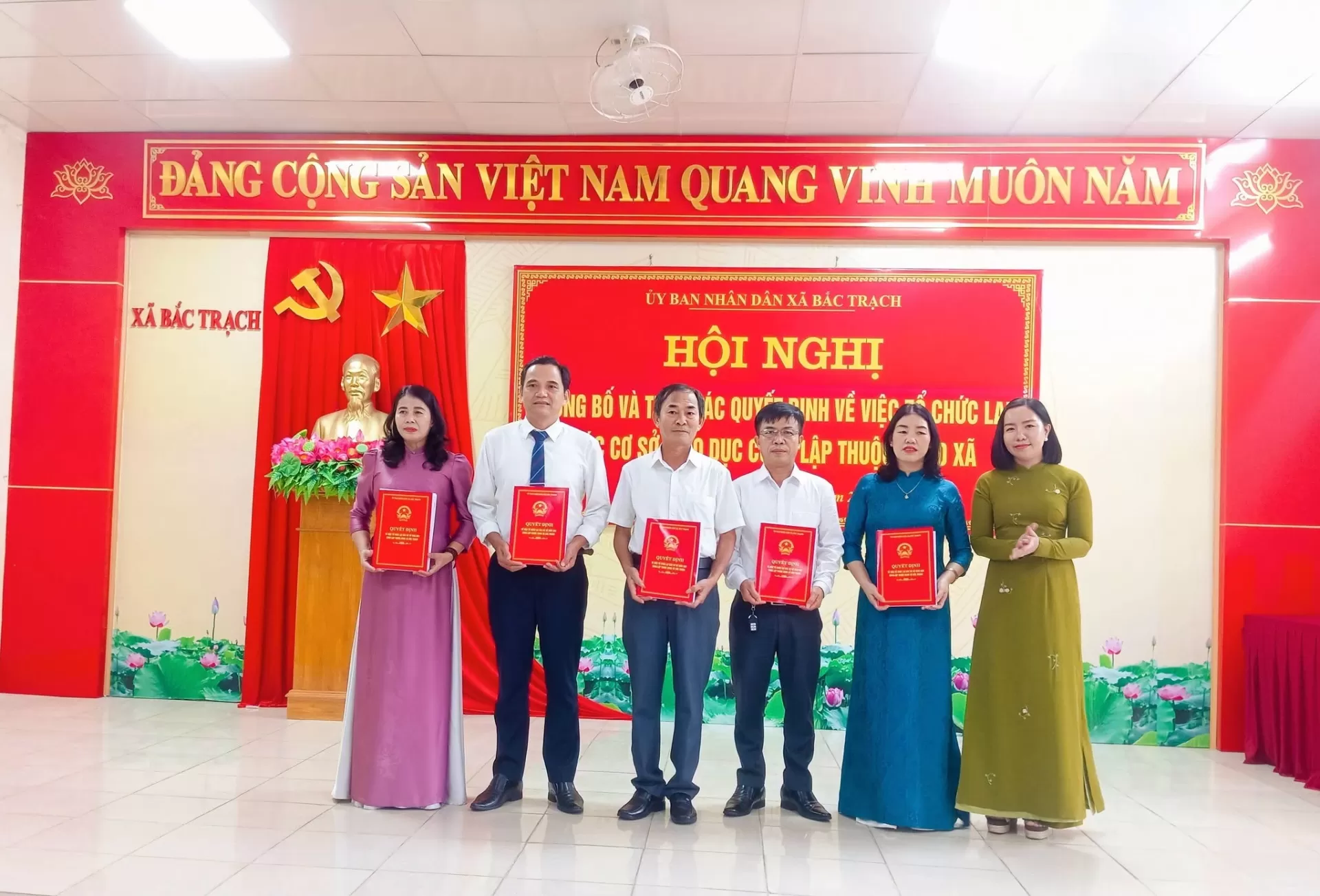 Sắp xếp các cơ sở giáo dục xã Bắc Trạch
